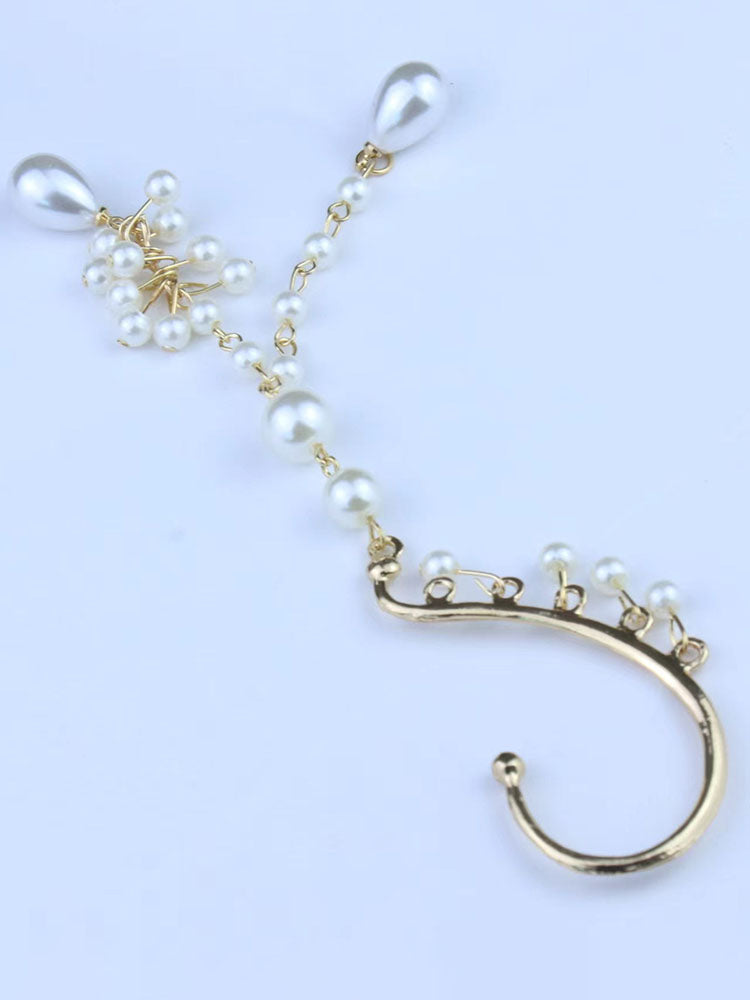 Elegant Pearl Pendant Ear Cuff