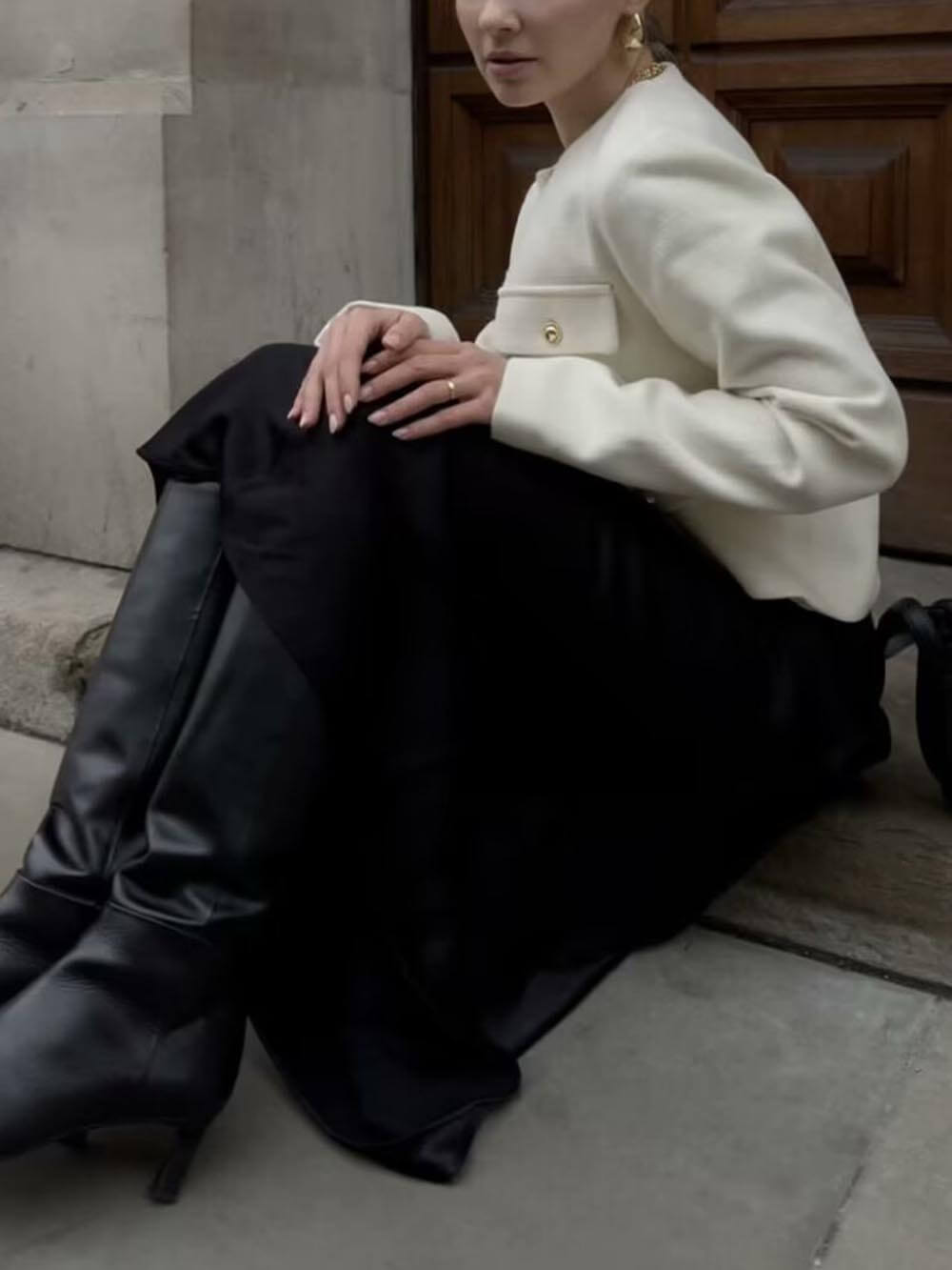Chanel Style Button Short Suit Jacket