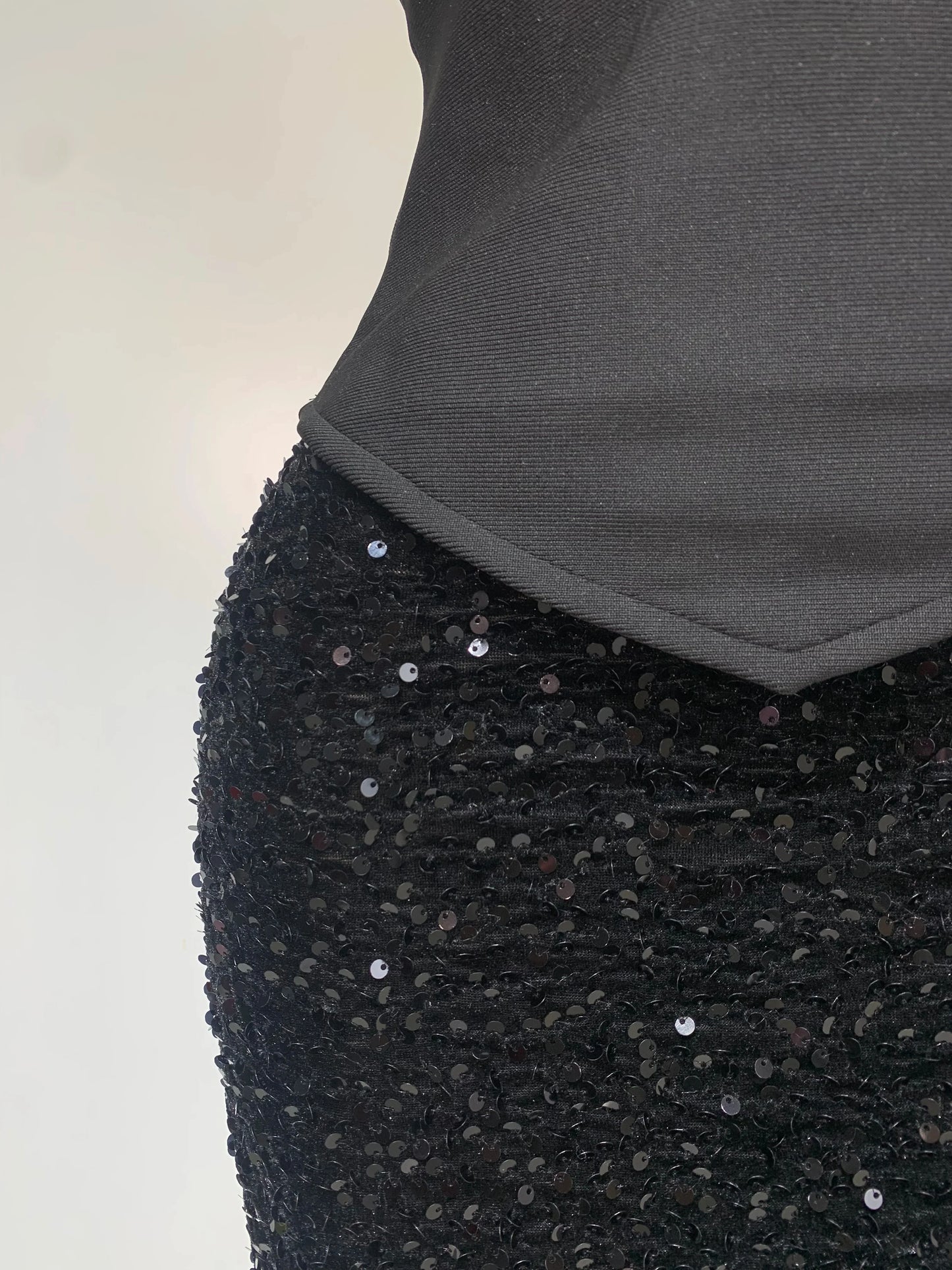 Strapless Sequin Maxi Skirt, Tube Top & Scarf Set