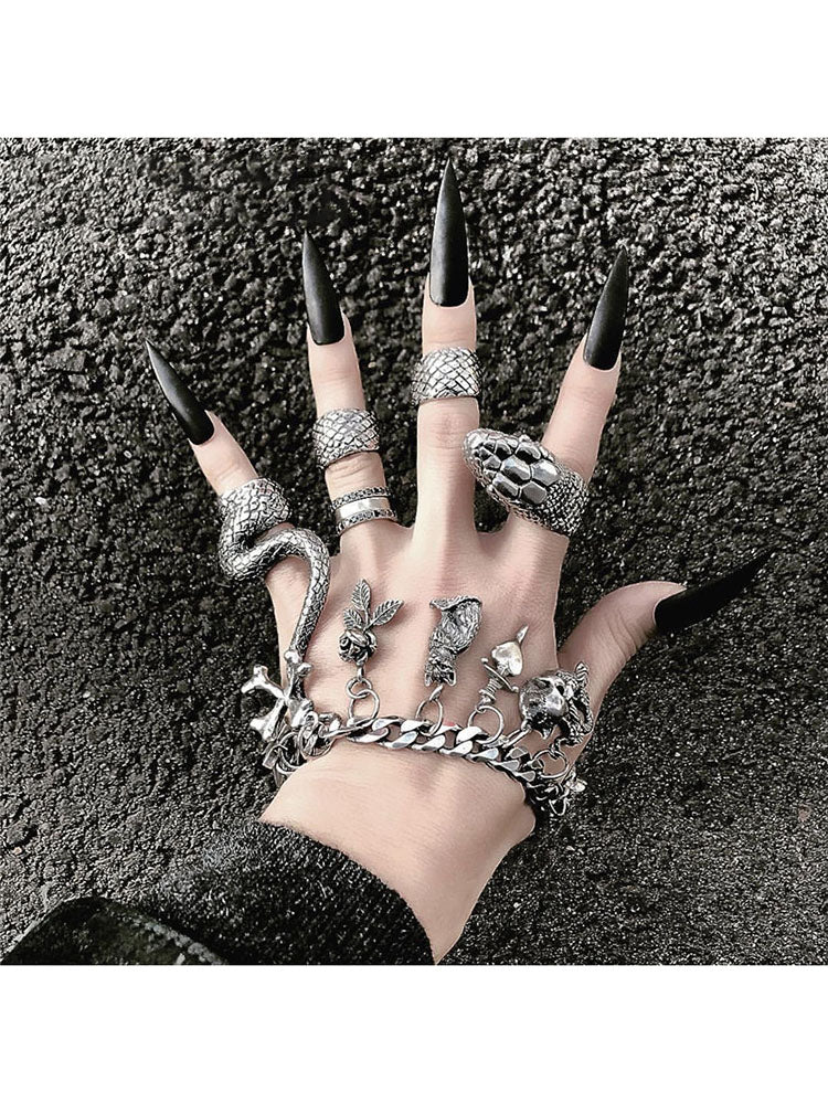 Glitter Rhinestone Rings Sets