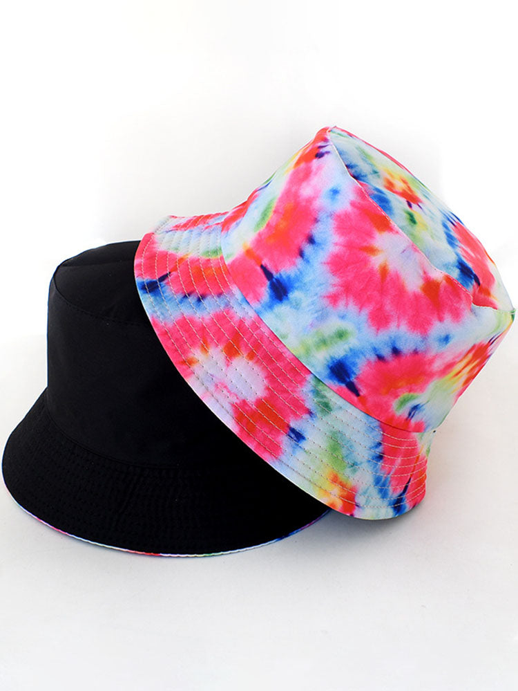 Tie Dyed Print Double Sided Bucket Hat