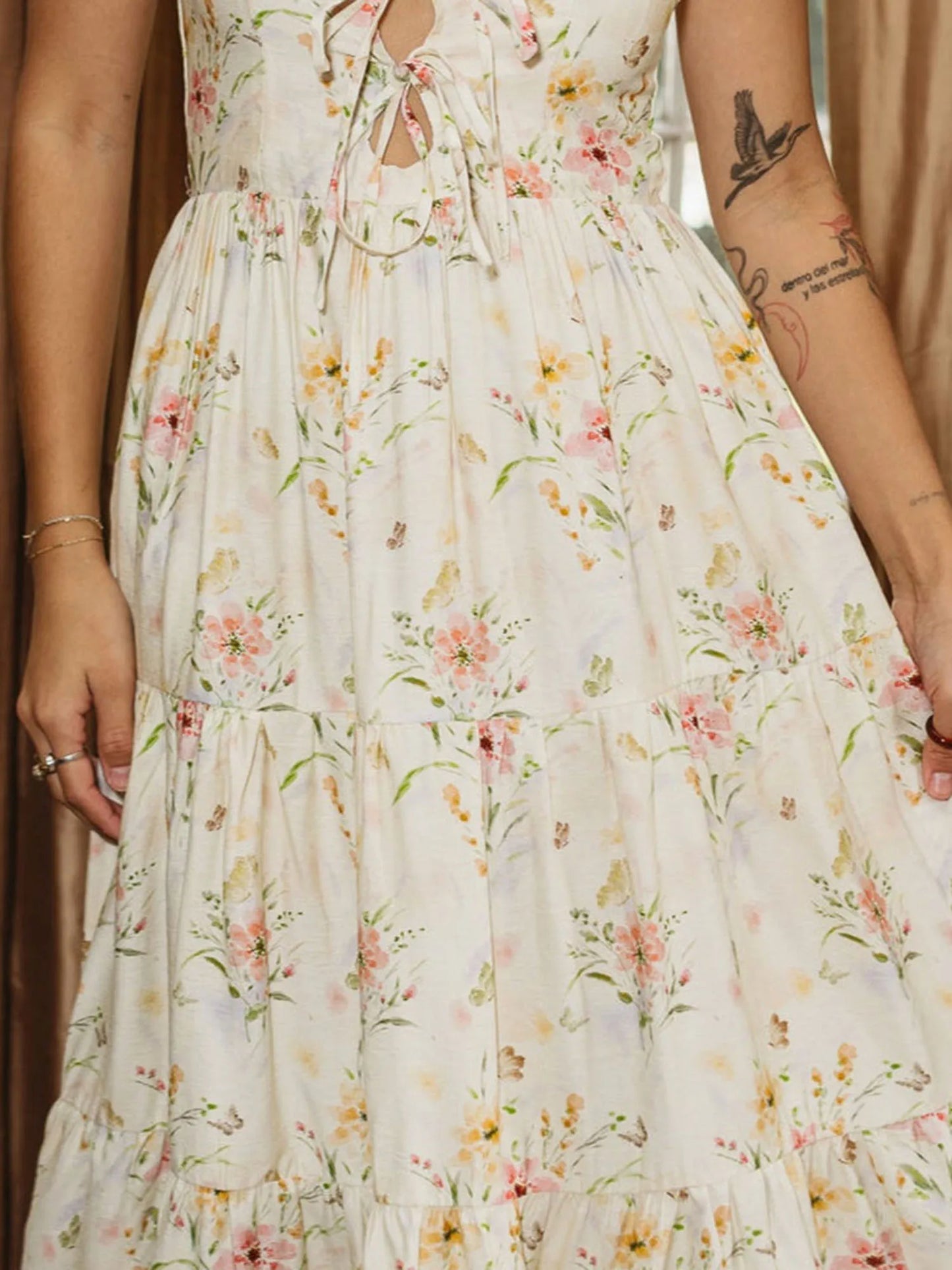 Floral Spaghetti Strap Maxi Dress | Vintage Summer Romance
