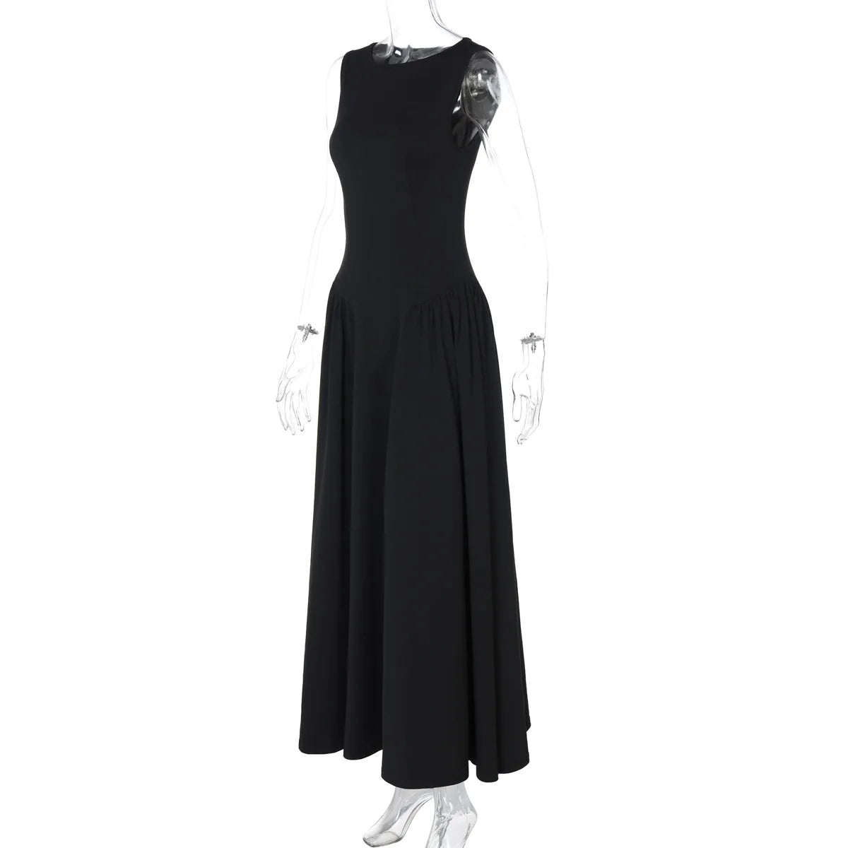 Elegant A-Line Dress | Formal O-Neck Pullover