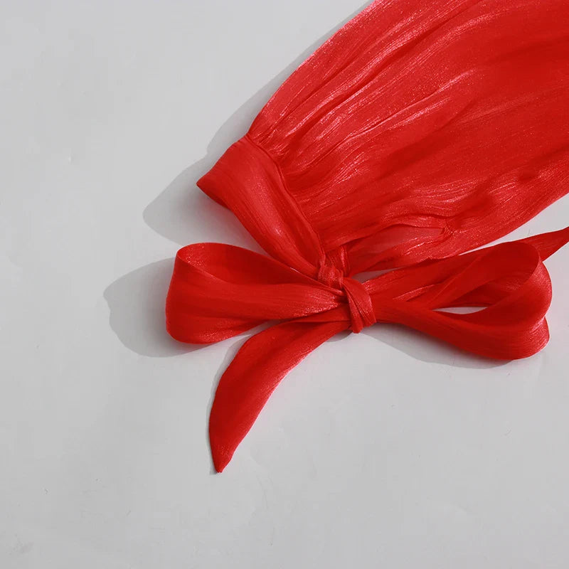 Vintage Turtleneck Full Sleeve A-Line Floor Dress