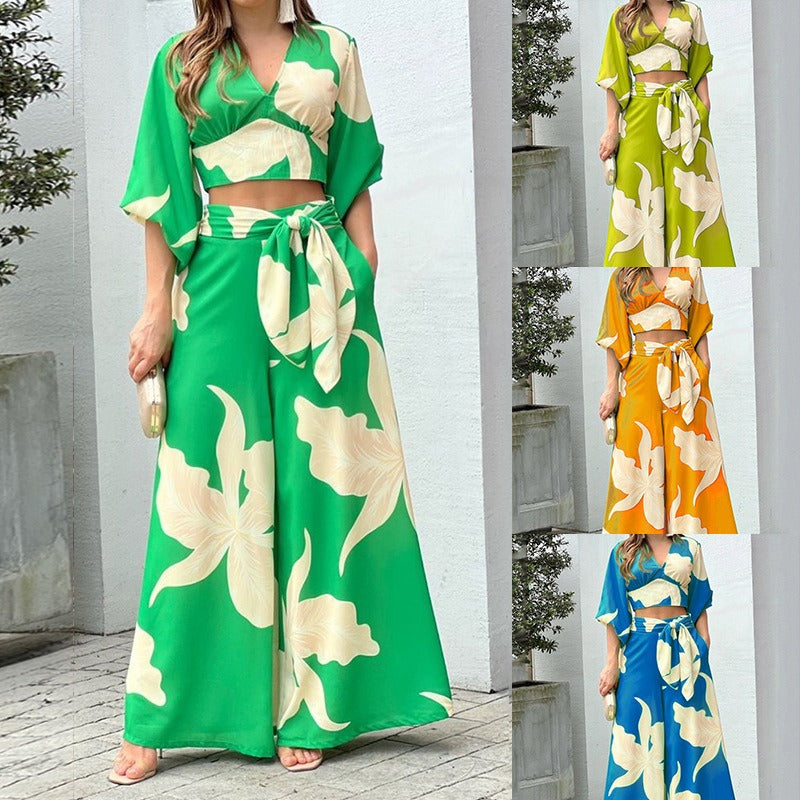 Two Piece Crop Top Split Maxi Skirt Outfits