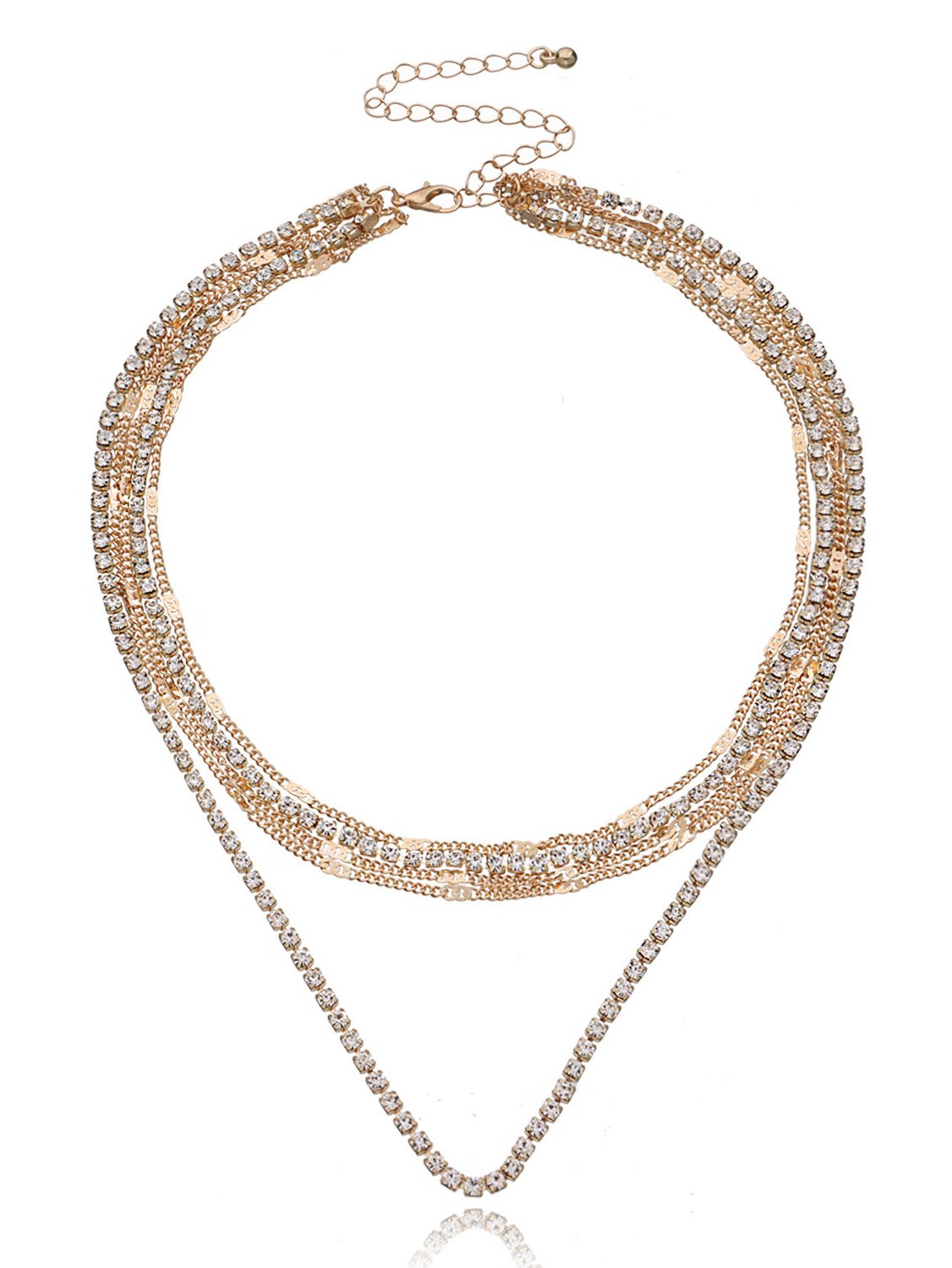 Multi-layered Diamond Necklace
