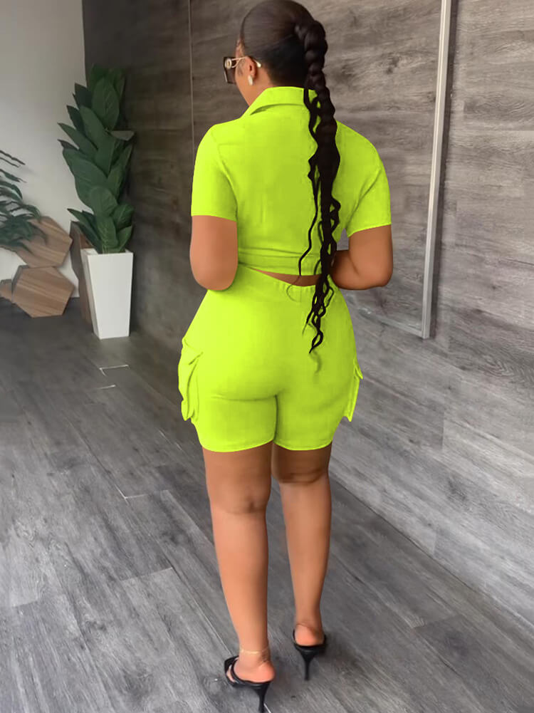 Two Piece Short Sleeve Tops & Shorts