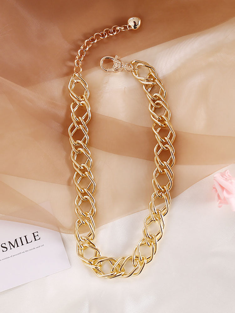 Minimalist Hollow Out Necklace Bracelet Sets