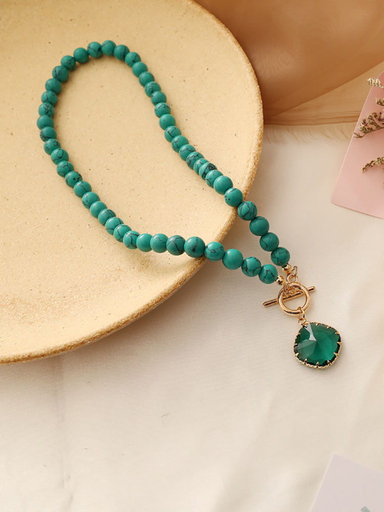 Multilayer Beads Chain Necklace + Bracelet Sets