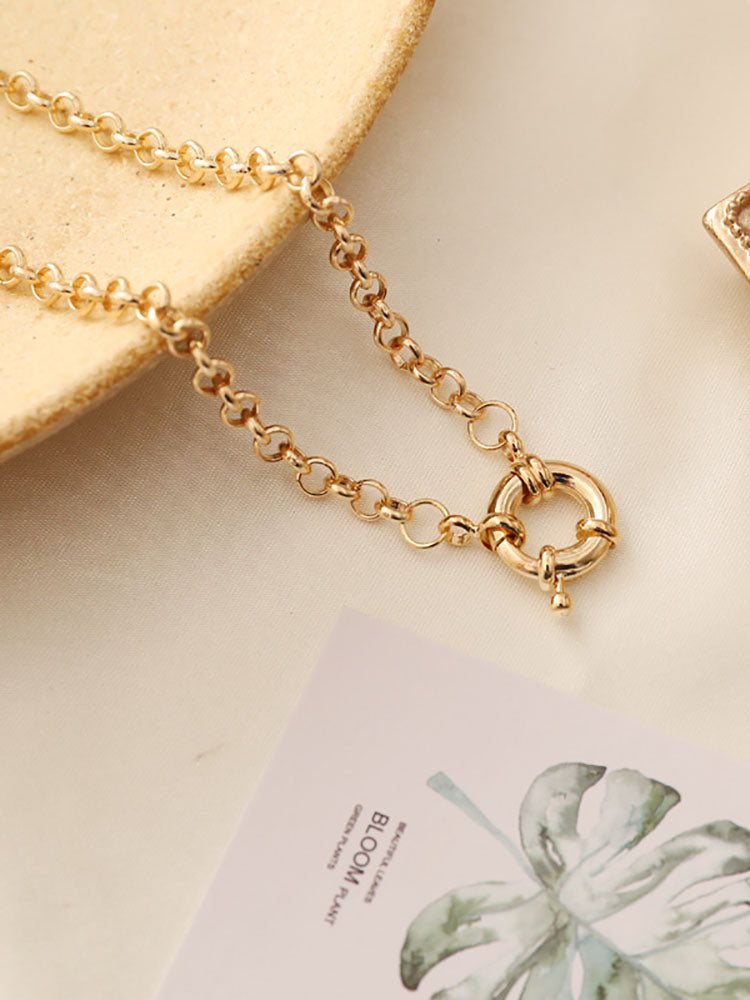 Multilayer Beads Chain Necklace + Bracelet Sets