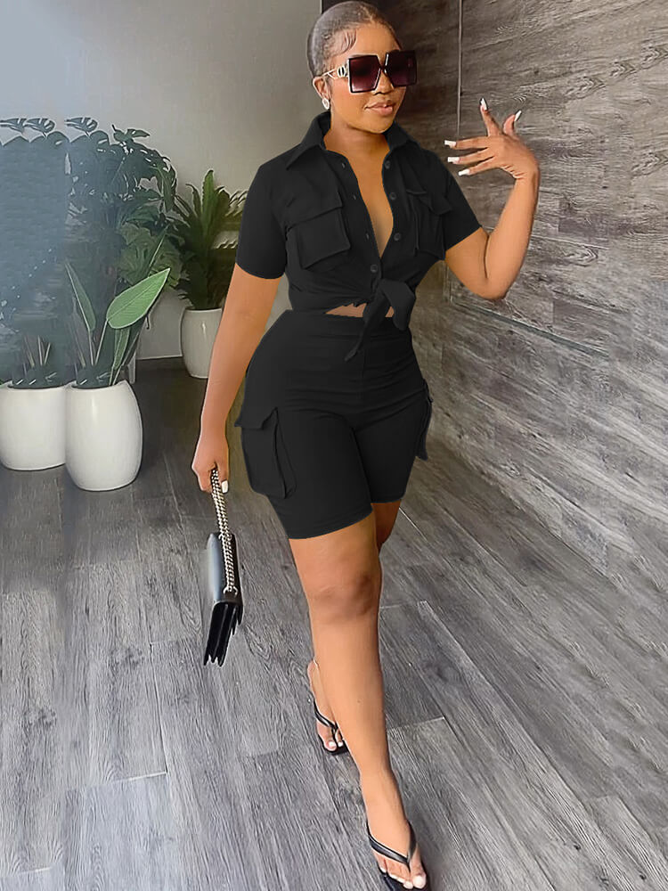 Two Piece Short Sleeve Tops & Shorts
