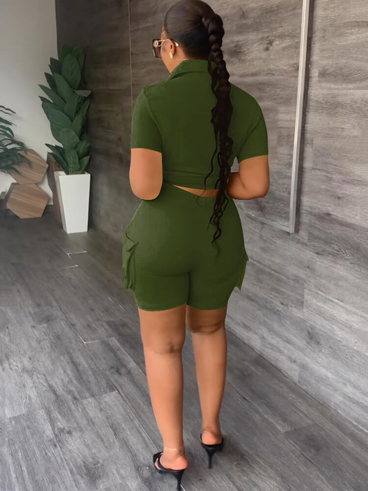 Two Piece Short Sleeve Tops & Shorts