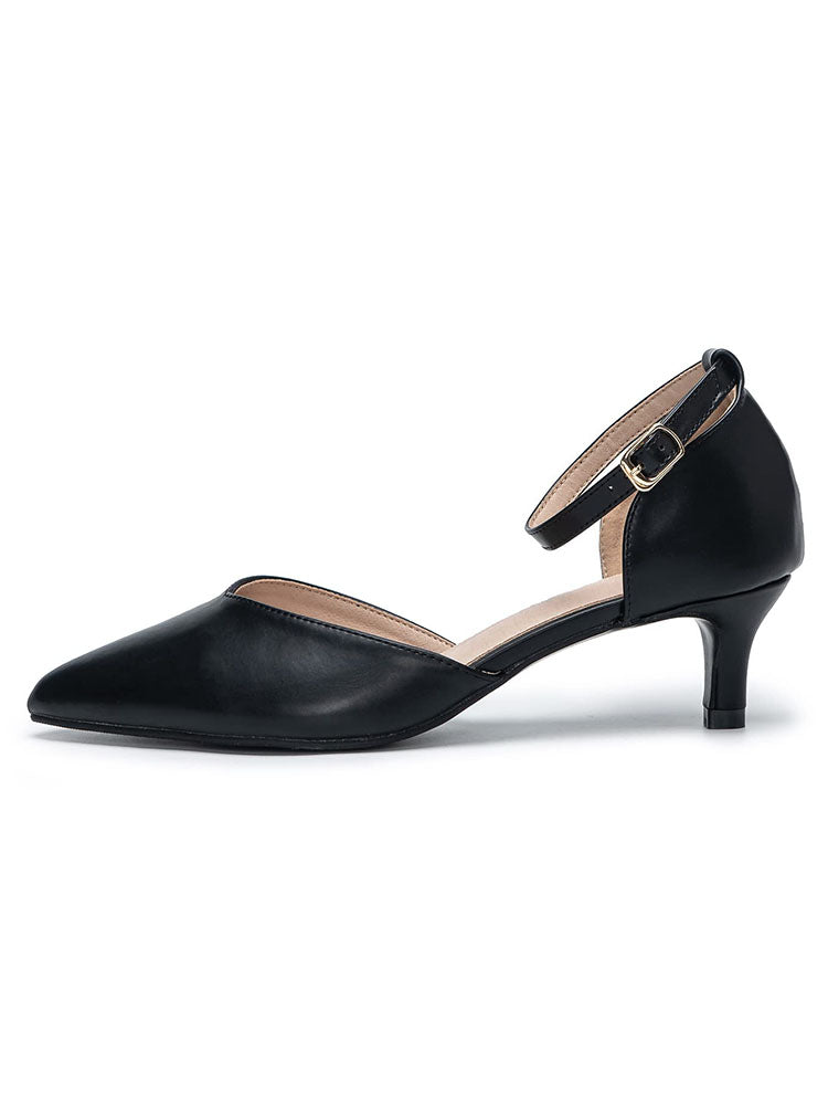 Knit Chain Pointed Toe Low Heels