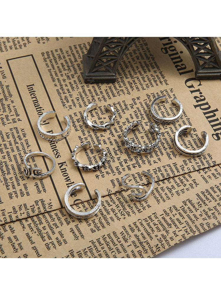 Nine Piece Adjustable Opening Toe Rings Sets