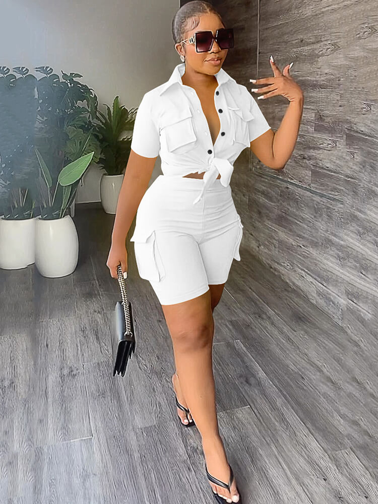 Two Piece Short Sleeve Tops & Shorts