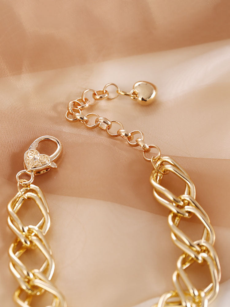 Minimalist Hollow Out Necklace Bracelet Sets