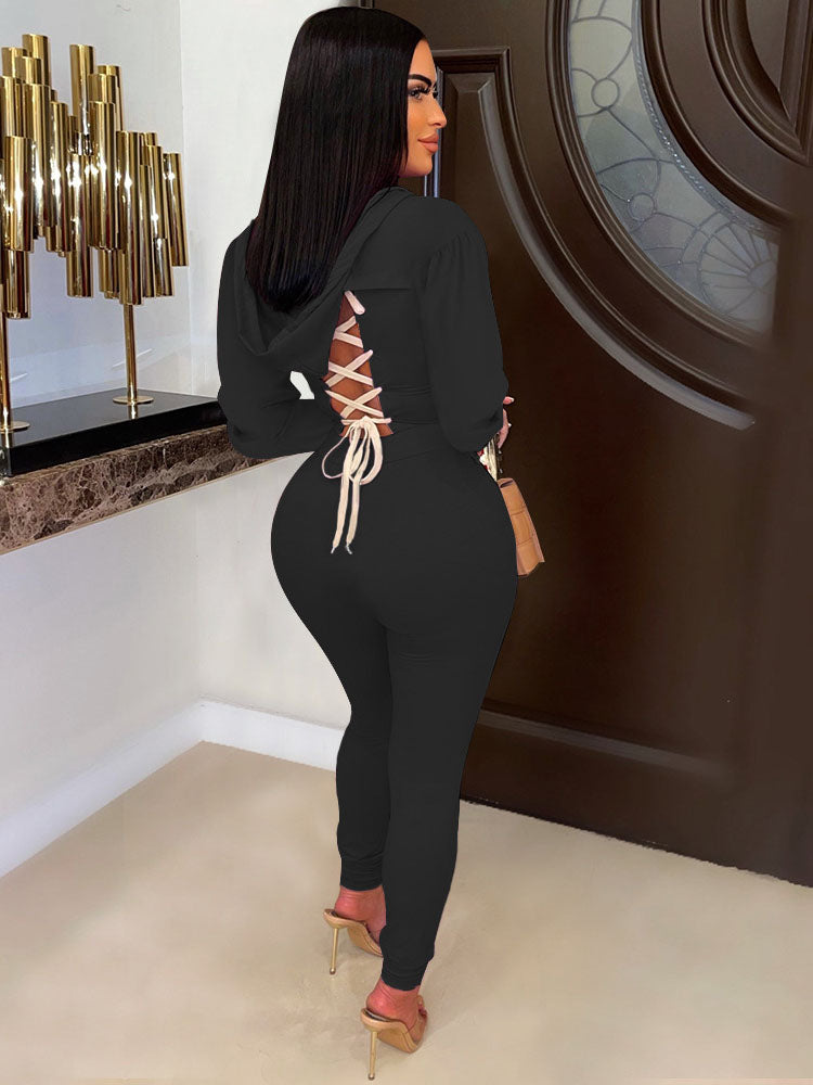 Two Piece Crop Tops & Drawstring Pants