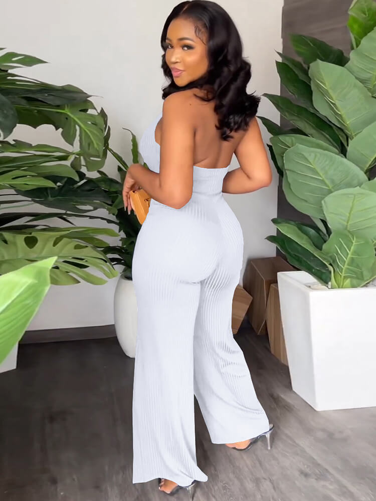 Halter Cowl Neck Wide Leg Flares Jumpsuits