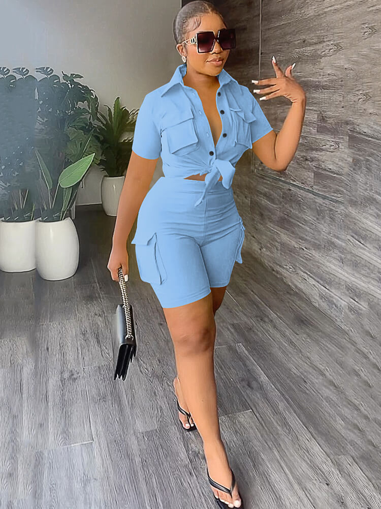 Two Piece Short Sleeve Tops & Shorts