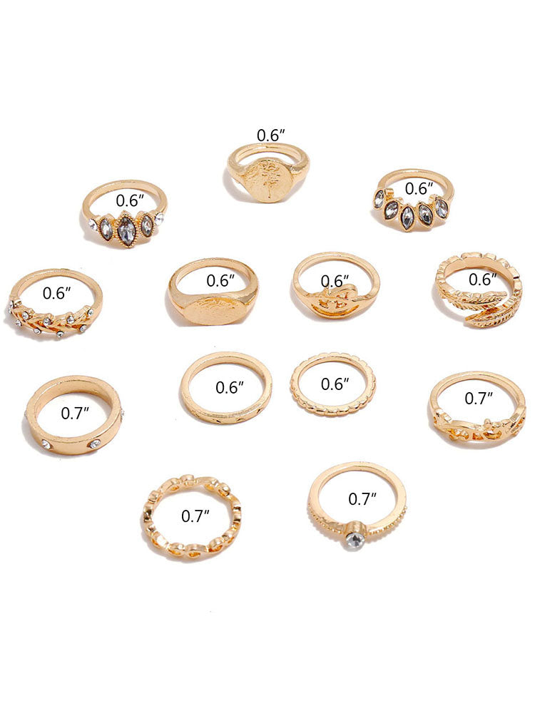 Minimalist Joint Knuckle Geometric Rings Sets