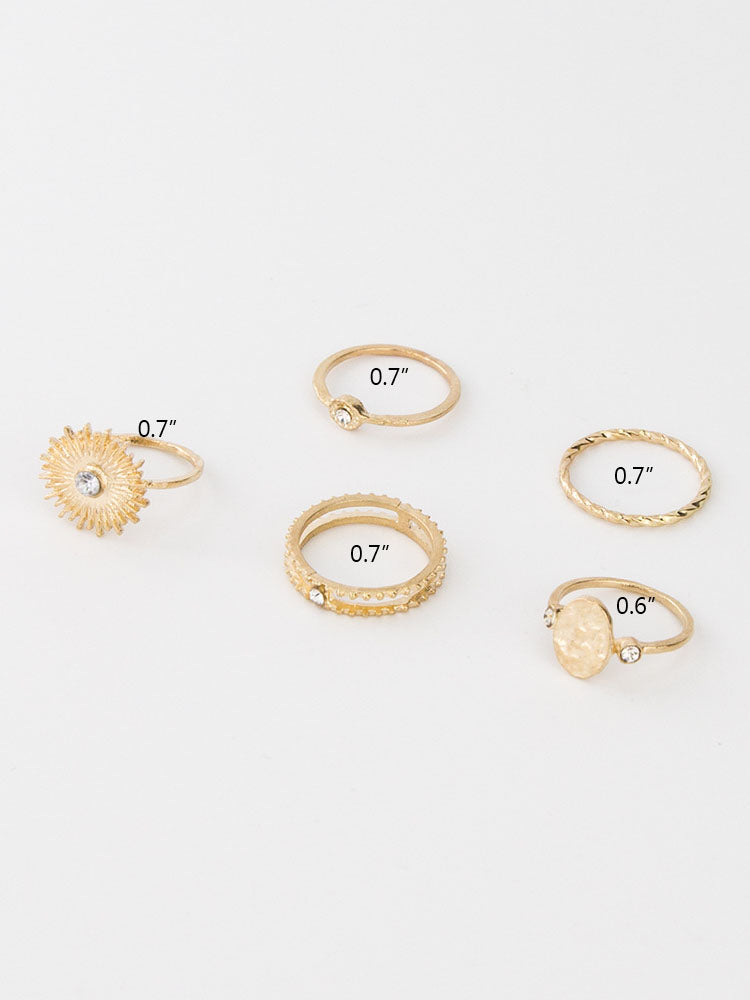 Minimalist Joint Knuckle Geometric Rings Sets