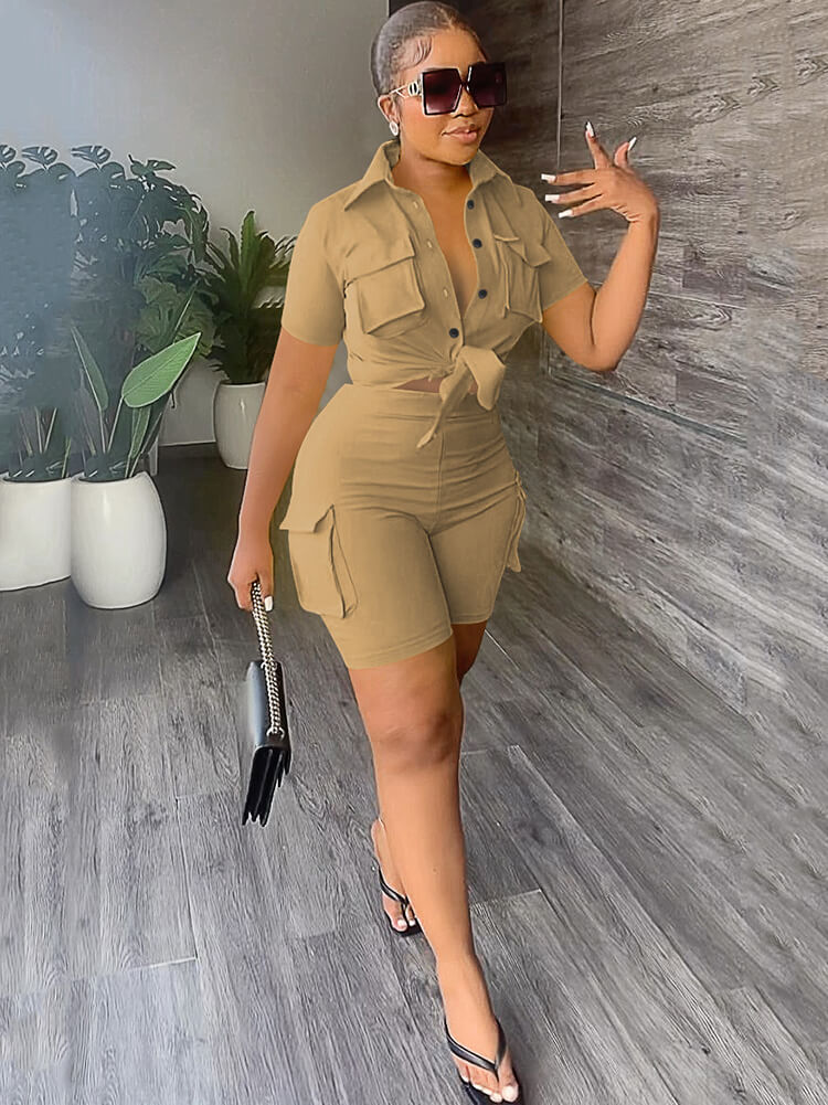 Two Piece Short Sleeve Tops & Shorts