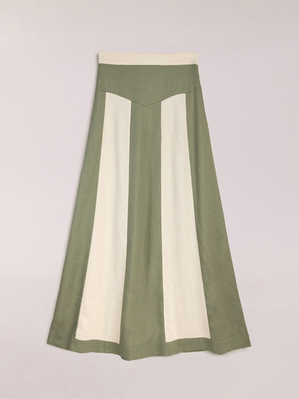 Color Block Patchwork Skirt