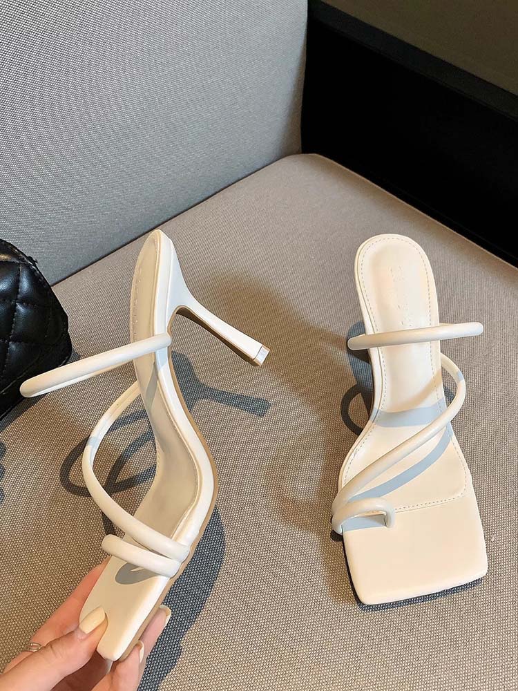 Square Toe Stiletto High Heel Shoes