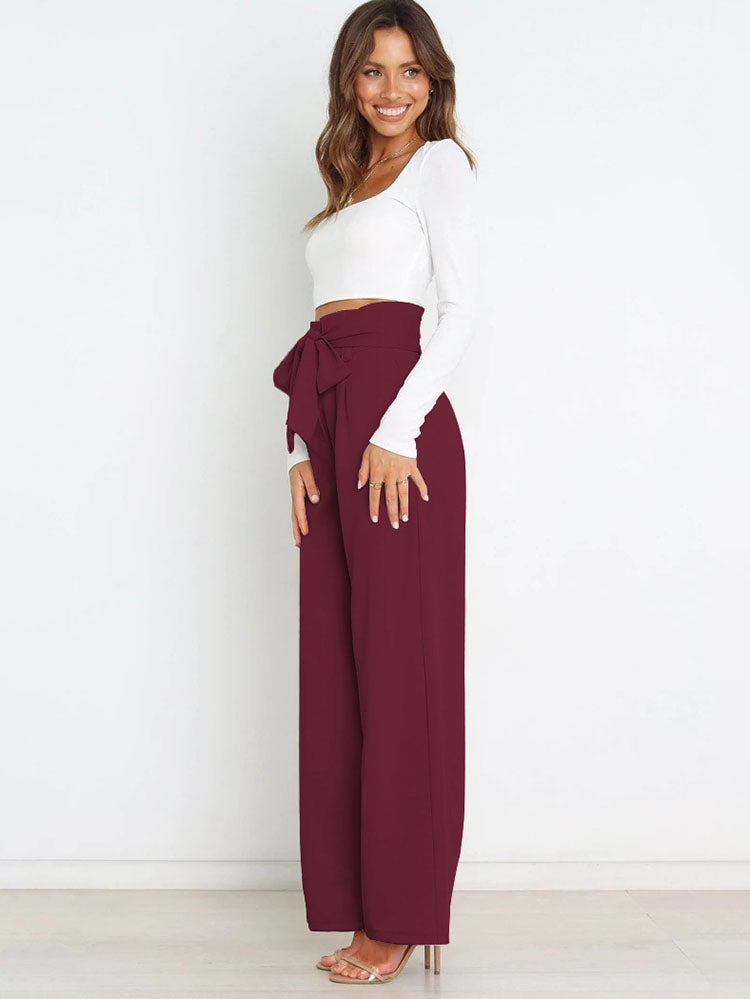 High Waist Knot Flare Bottoms
