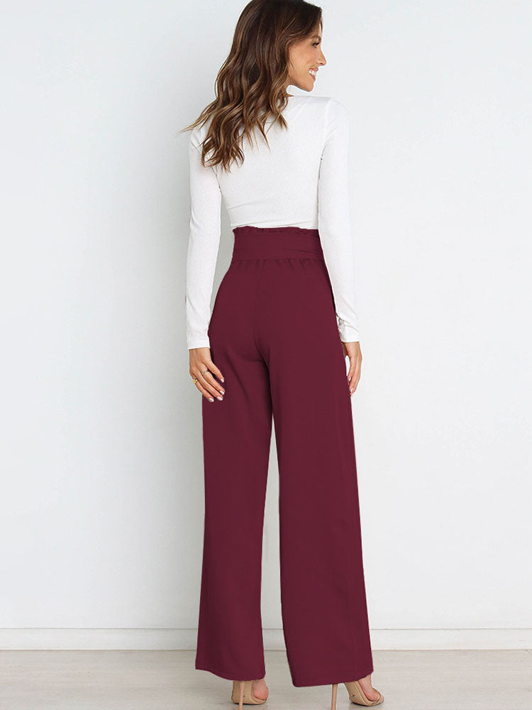 High Waist Knot Flare Bottoms