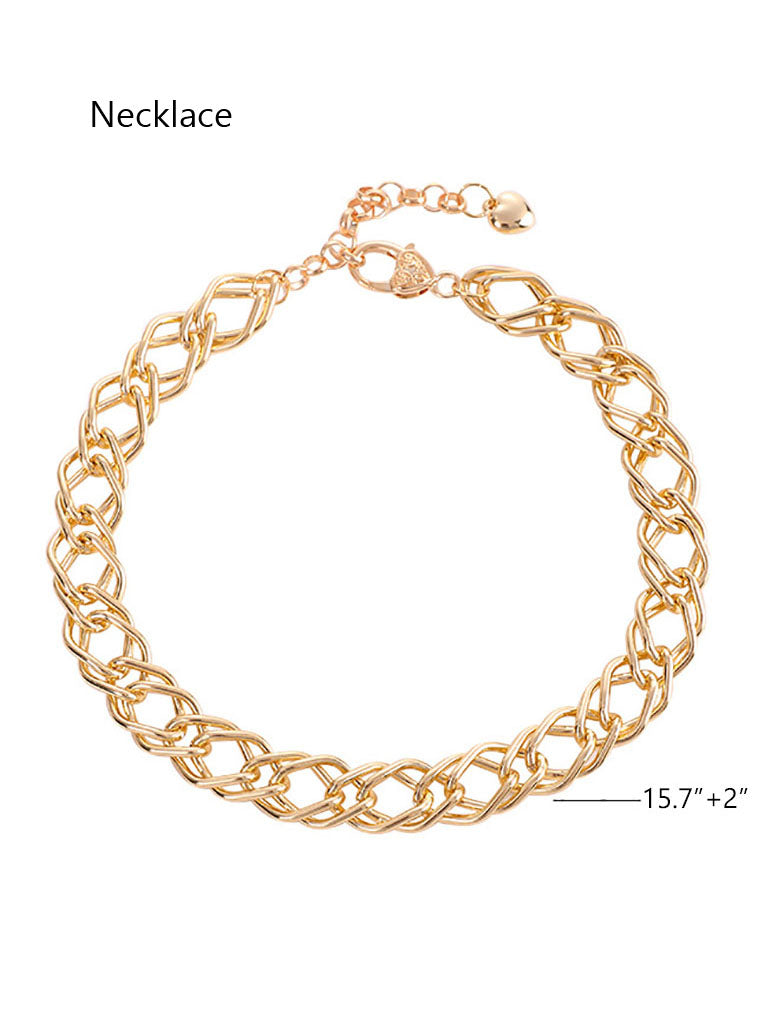 Minimalist Hollow Out Necklace Bracelet Sets