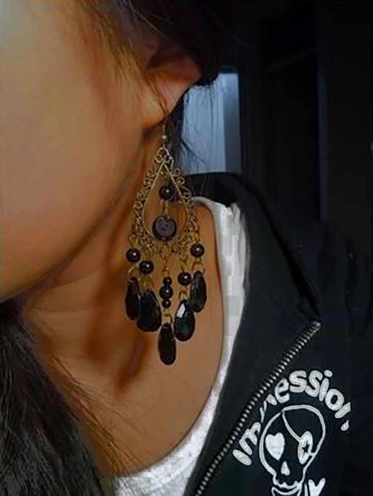 Vintage Baroque HolLow Out Drop Earring