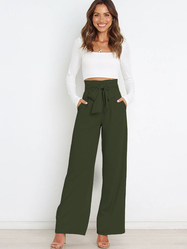 High Waist Knot Flare Bottoms