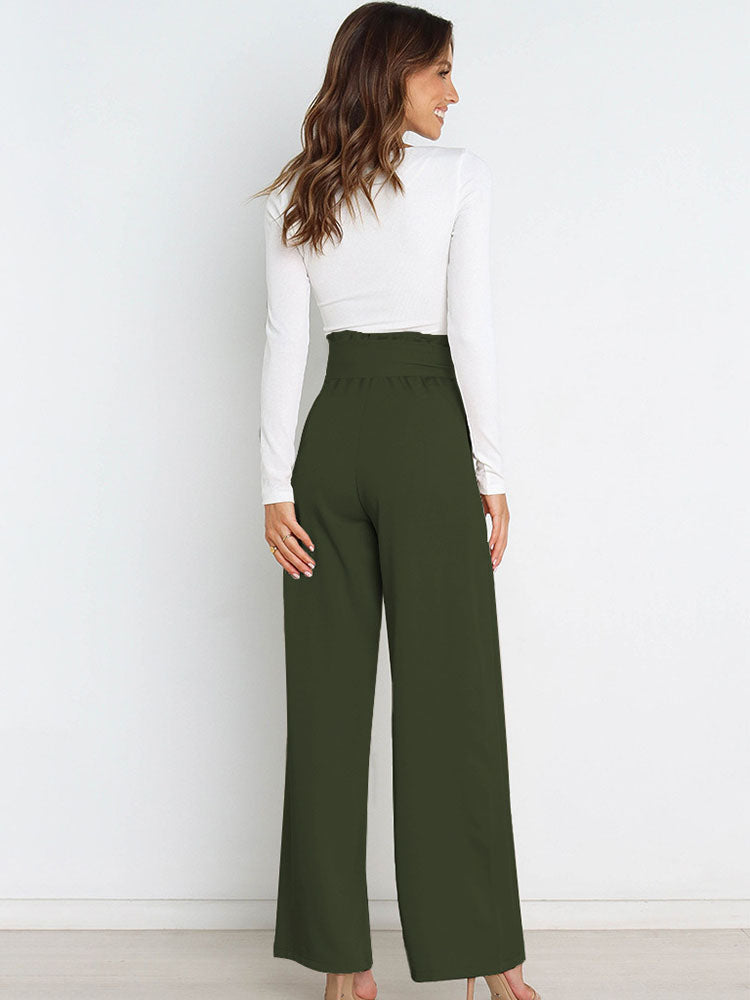 High Waist Knot Flare Bottoms