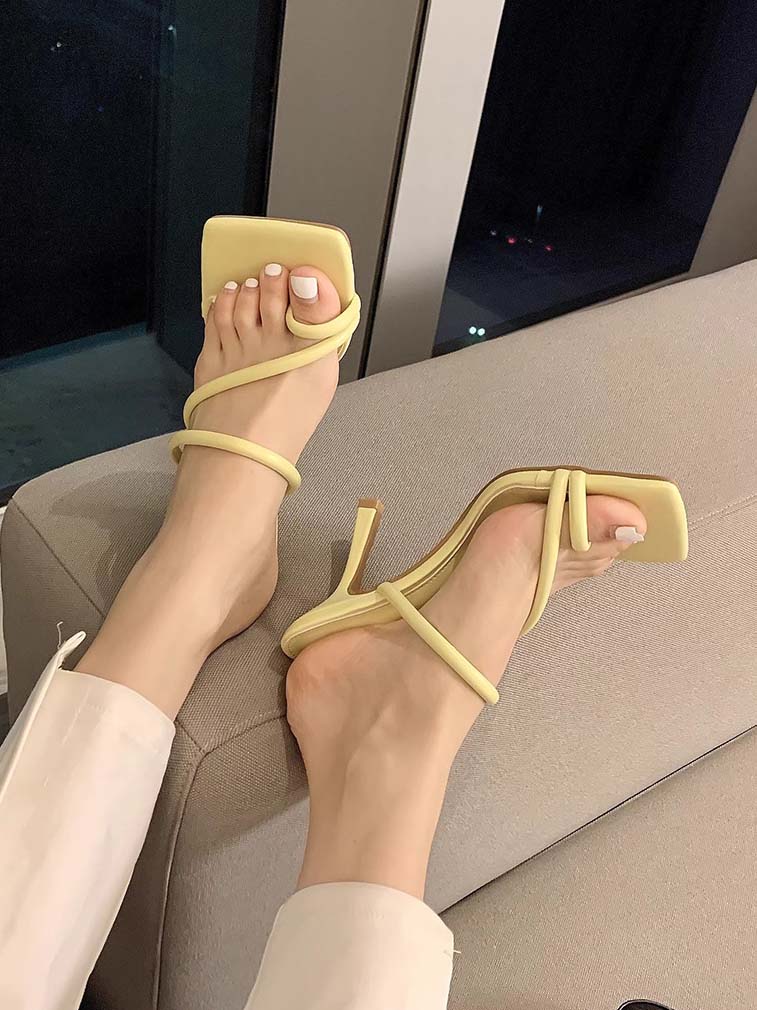 Square Toe Stiletto High Heel Shoes
