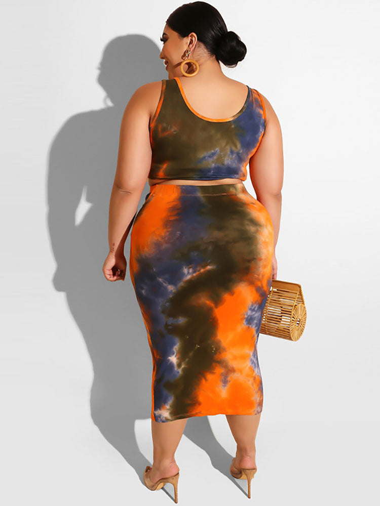 Tie Dye Bodycon Set