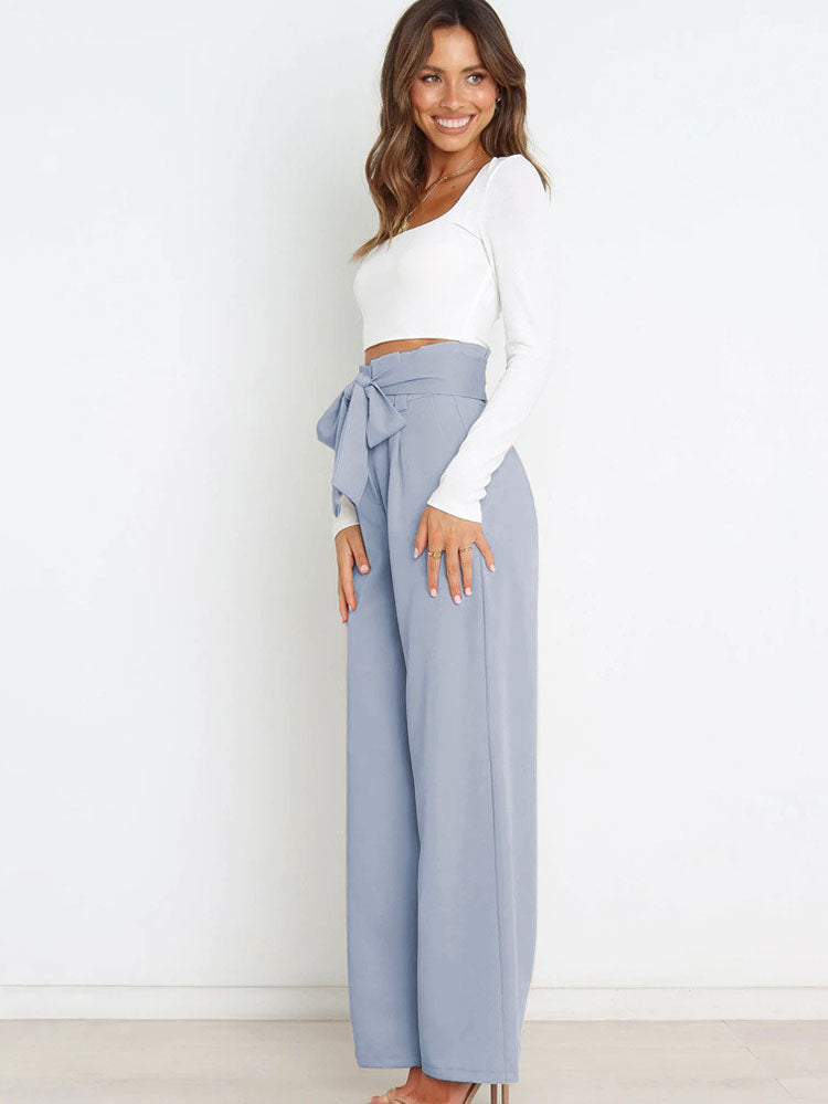 High Waist Knot Flare Bottoms