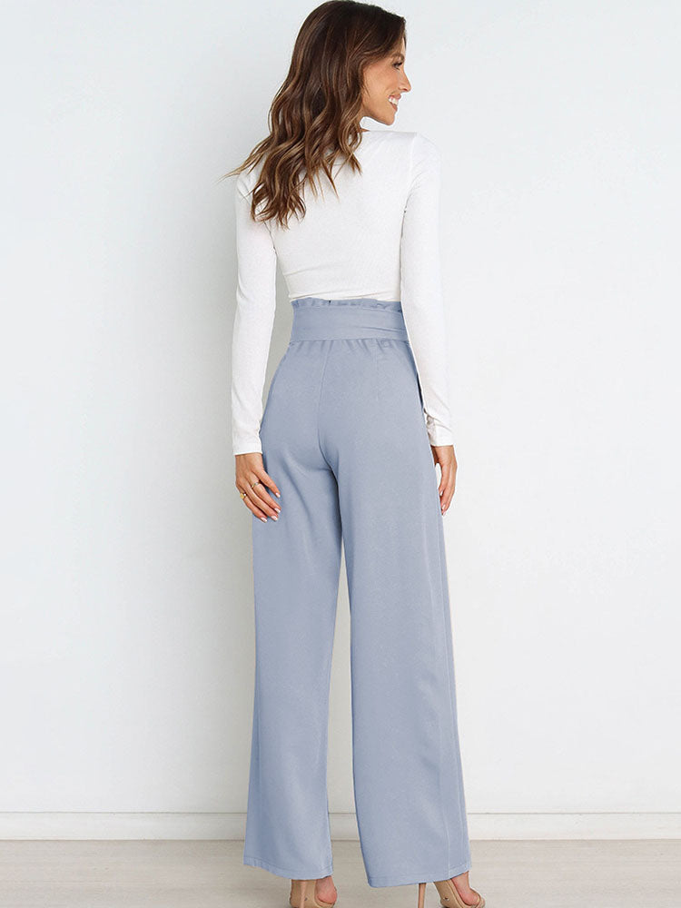 High Waist Knot Flare Bottoms