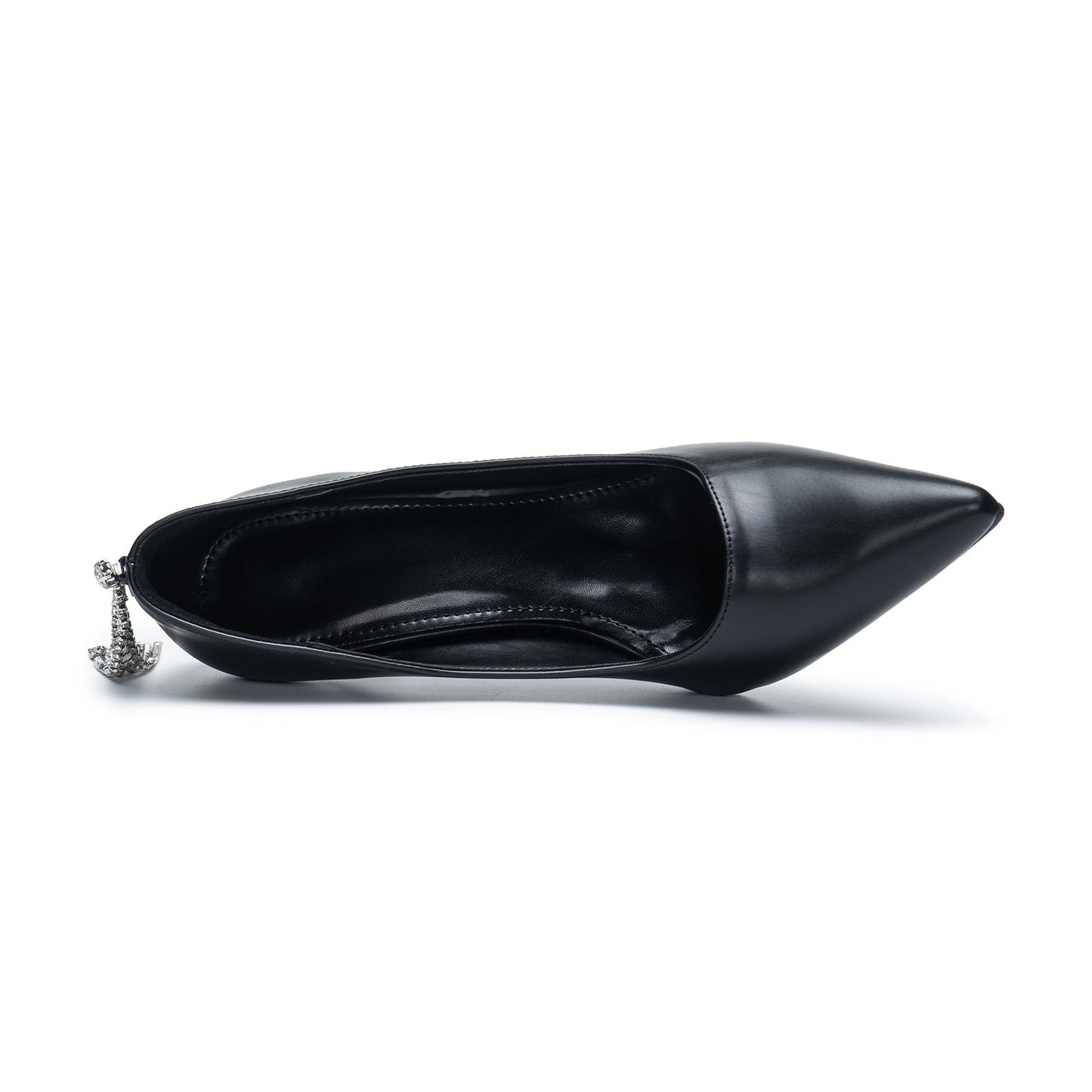 Replaceable Straps Leather Pointed Toe Low Heel Pumps