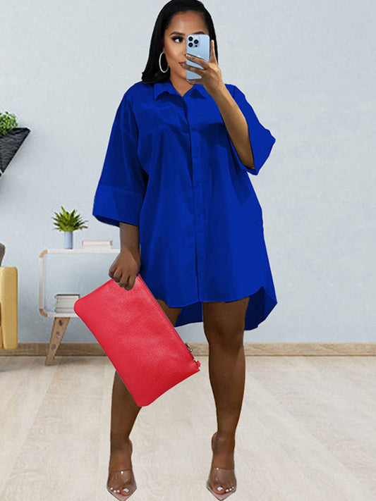 Plus Size Button Down Shirt Dresses