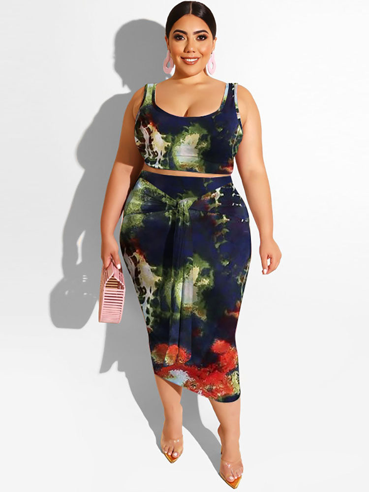Tie dye Printed Skinny Suit