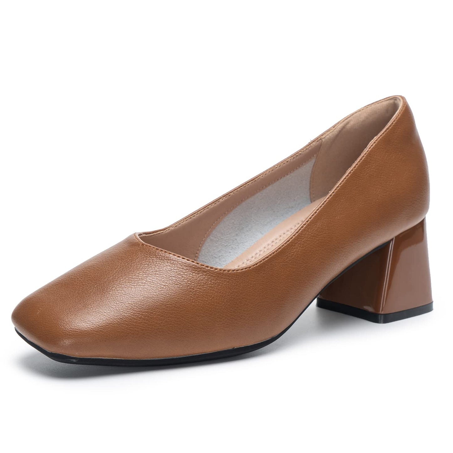 Square Toe Chunky Block Heel Shoes