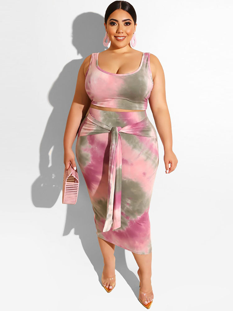 Tie Dye Bodycon Set