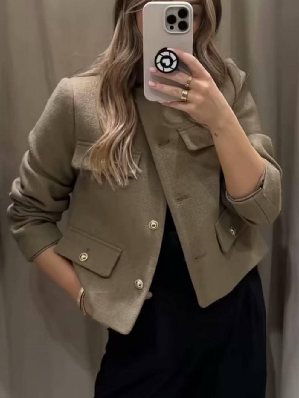 Chanel Style Button Short Suit Jacket