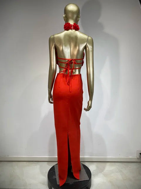 Keyhole Backless Maxi Bodycon Dress - Elegant Summer Party Outfit