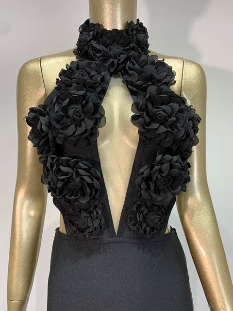 Keyhole Backless Maxi Bodycon Dress - Elegant Summer Party Outfit