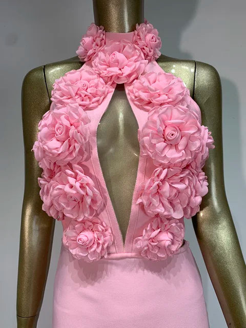 Keyhole Backless Maxi Bodycon Dress - Elegant Summer Party Outfit