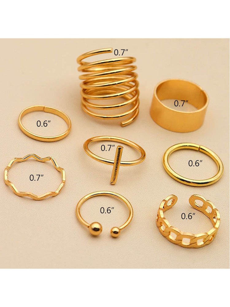 Flower Heart Butterfly Pearl Rings Sets