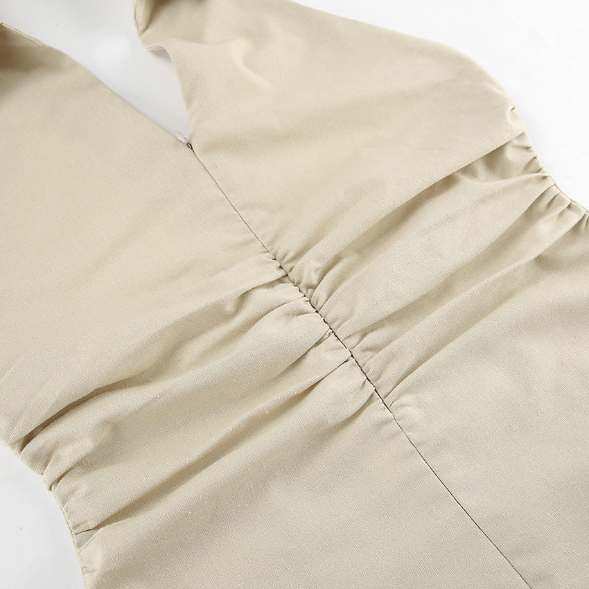 Polo-Neck Dress With Opening
