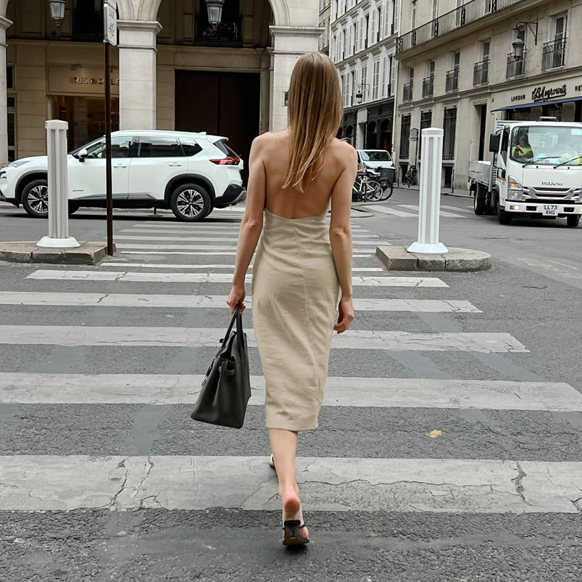 Polo-Neck Dress With Opening